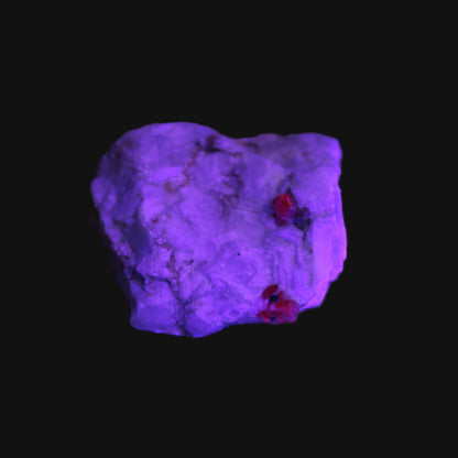 Ruby UV reactive with Muscovite in Marble 255ct 50.9g Rocks and Things