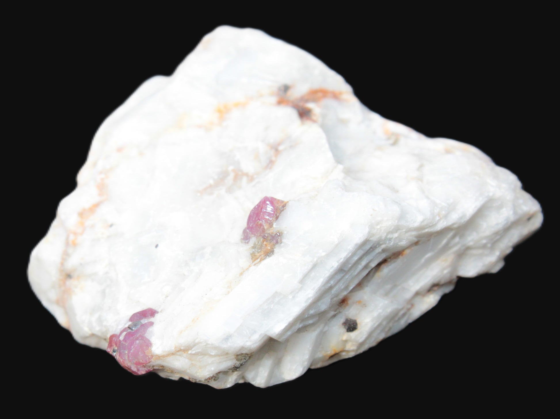 Ruby UV reactive with Muscovite in Marble 255ct 50.9g Rocks and Things