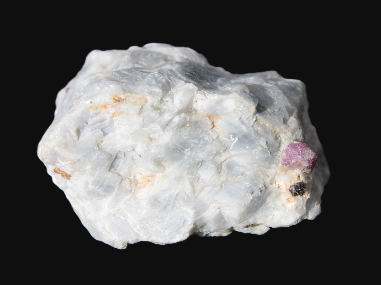 Ruby UV reactive with Muscovite in Marble 343ct 68.6g Rocks and Things