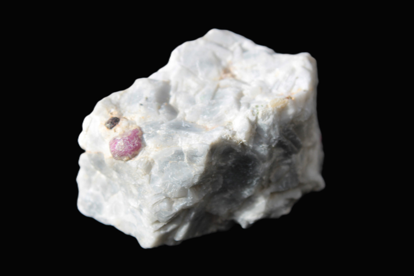 Ruby UV reactive with Muscovite in Marble 343ct 68.6g Rocks and Things