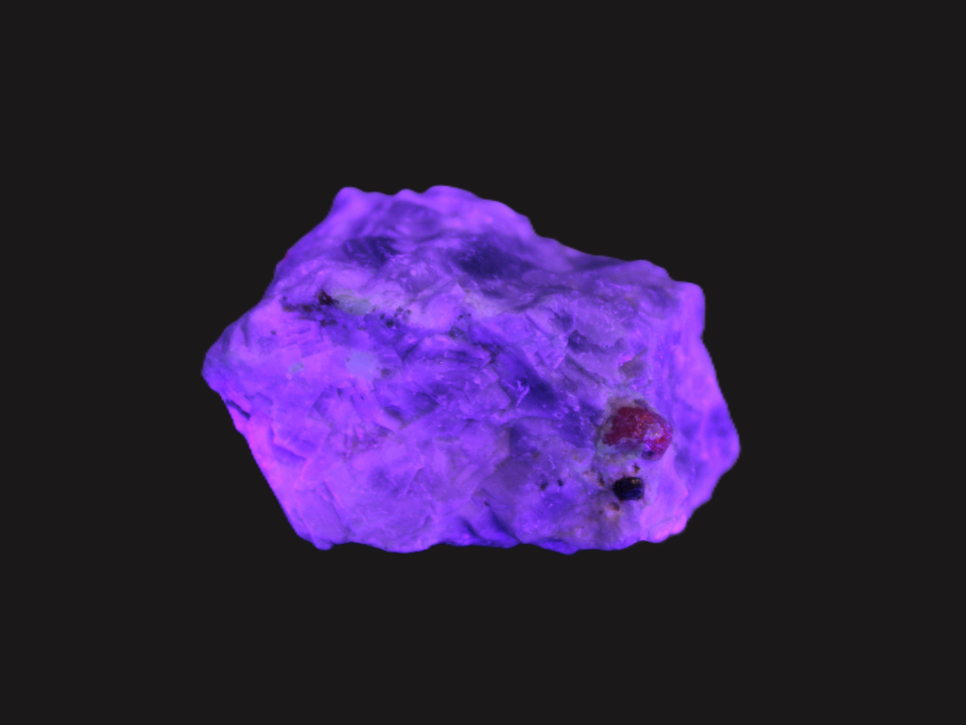 Ruby UV reactive with Muscovite in Marble 343ct 68.6g Rocks and Things