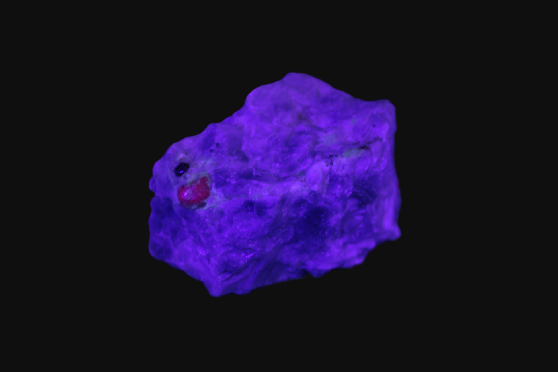 Ruby UV reactive with Muscovite in Marble 343ct 68.6g Rocks and Things