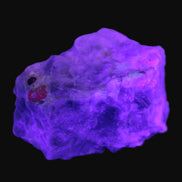 Ruby UV reactive with Muscovite in Marble 343ct 68.6g in UV light - Rocks and Things Store