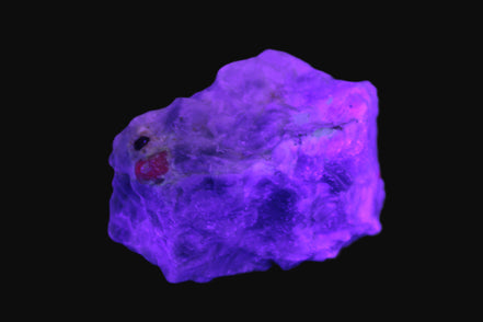 Ruby UV reactive with Muscovite in Marble 343ct 68.6g Rocks and Things