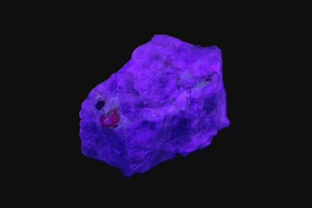 Ruby UV reactive with Muscovite in Marble 343ct 68.6g Rocks and Things