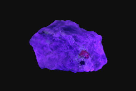 Ruby UV reactive with Muscovite in Marble 343ct 68.6g Rocks and Things