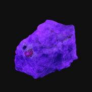 Ruby UV reactive with Muscovite in Marble 343ct 68.6g in UV light - Rocks and Things Store