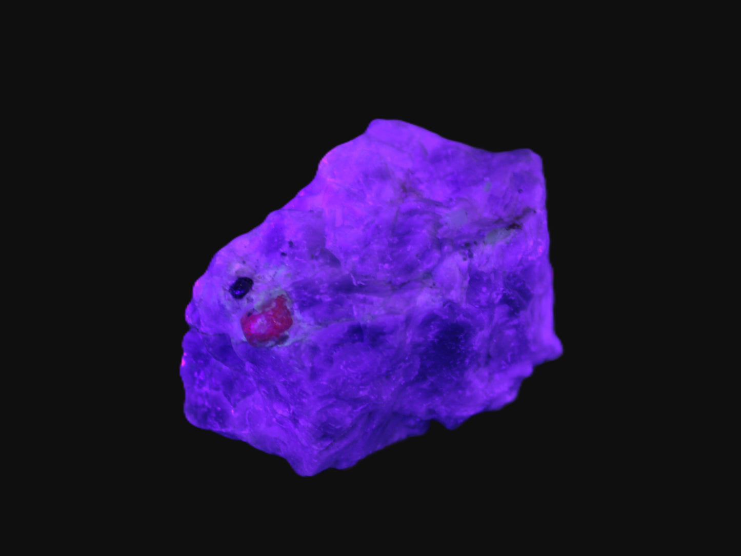 Ruby UV reactive with Muscovite in Marble 343ct 68.6g Rocks and Things