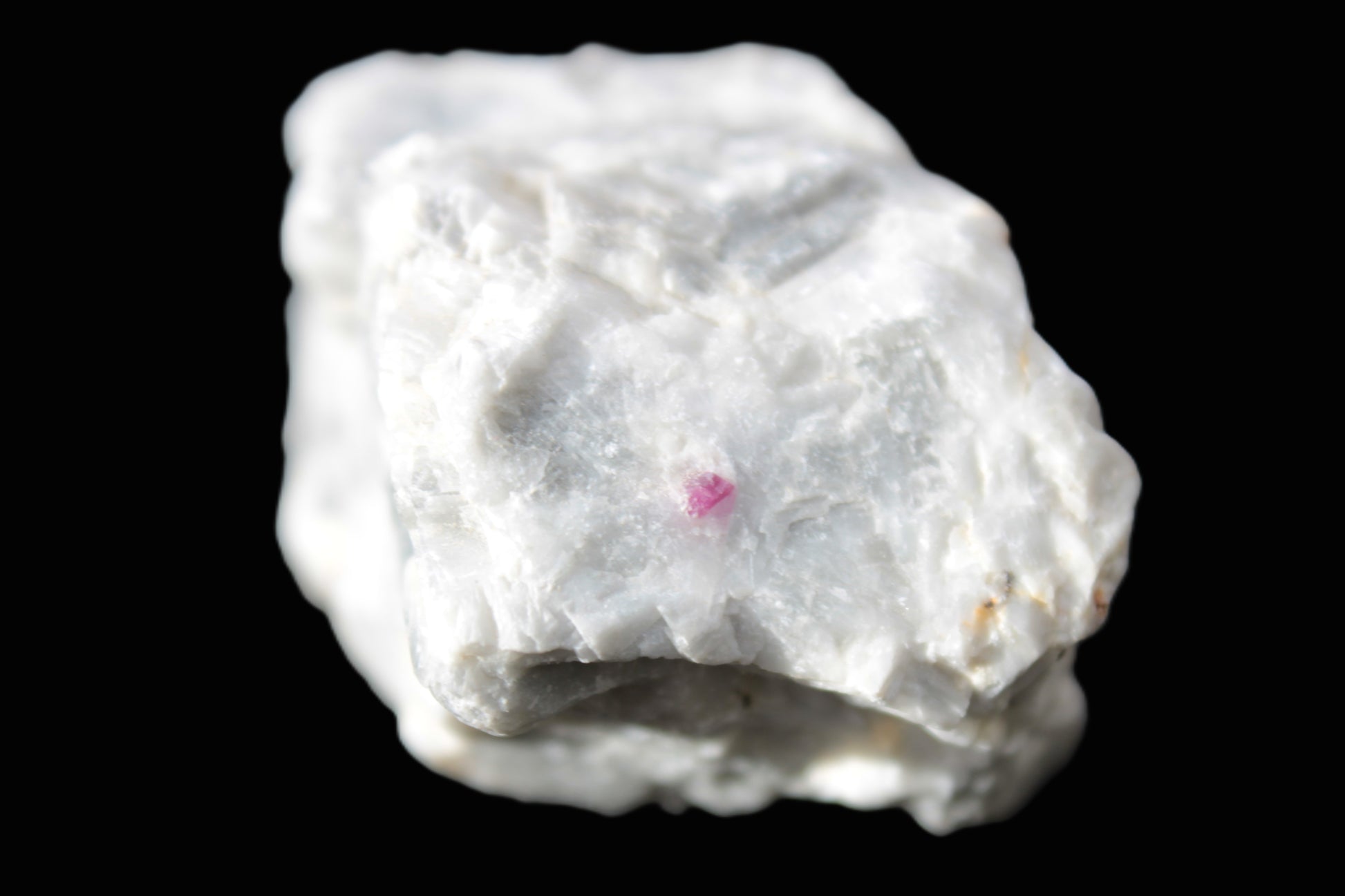 Ruby UV reactive with Muscovite in Marble 343ct 68.6g Rocks and Things