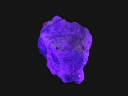 Ruby UV reactive with Muscovite in Marble 343ct 68.6g Rocks and Things