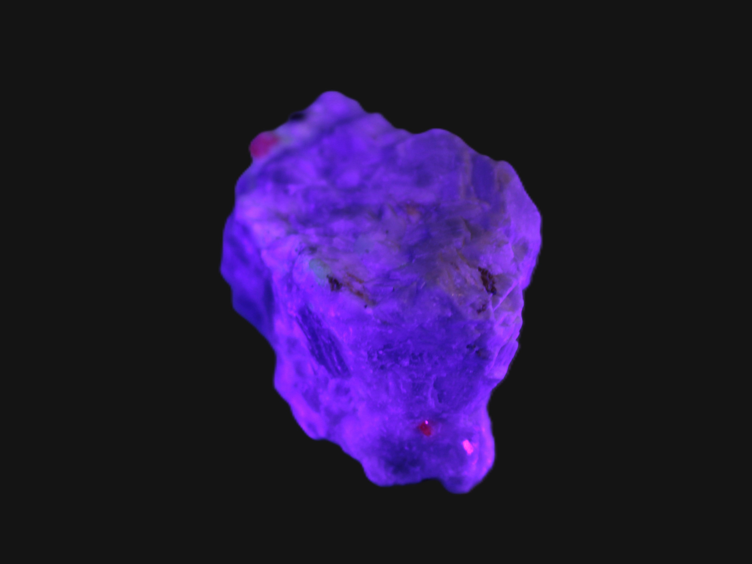Ruby UV reactive with Muscovite in Marble 343ct 68.6g Rocks and Things