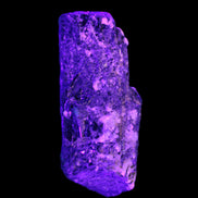 Black Tourmaline crystal with Feldspar & Mica 55mm 250.7ct  50.2g in UV light - Rocks and Things Store