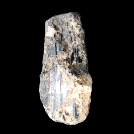 Black Tourmaline crystal with Feldspar & Mica 55mm 250.7ct  50.2g in sunlight - Rocks and Things Store