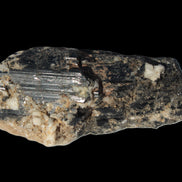 Black Tourmaline crystal with Feldspar & Mica 55mm 250.7ct  50.2g Rocks and Things