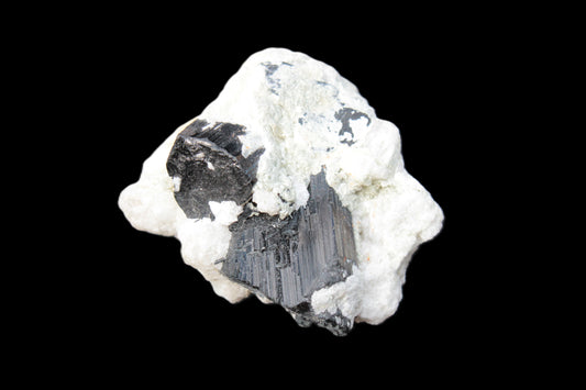 Black Tourmaline crystals on Feldspar & Mica matrix 55mm 222.8ct  44.6g Rocks and Things