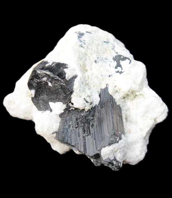 Black Tourmaline crystals on Feldspar & Mica matrix 55mm 222.8ct  44.6g - Rocks and Things Store