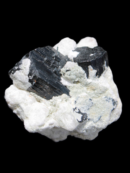 Black Tourmaline crystals on Feldspar & Mica matrix 55mm 222.8ct  44.6g - Rocks and Things Store