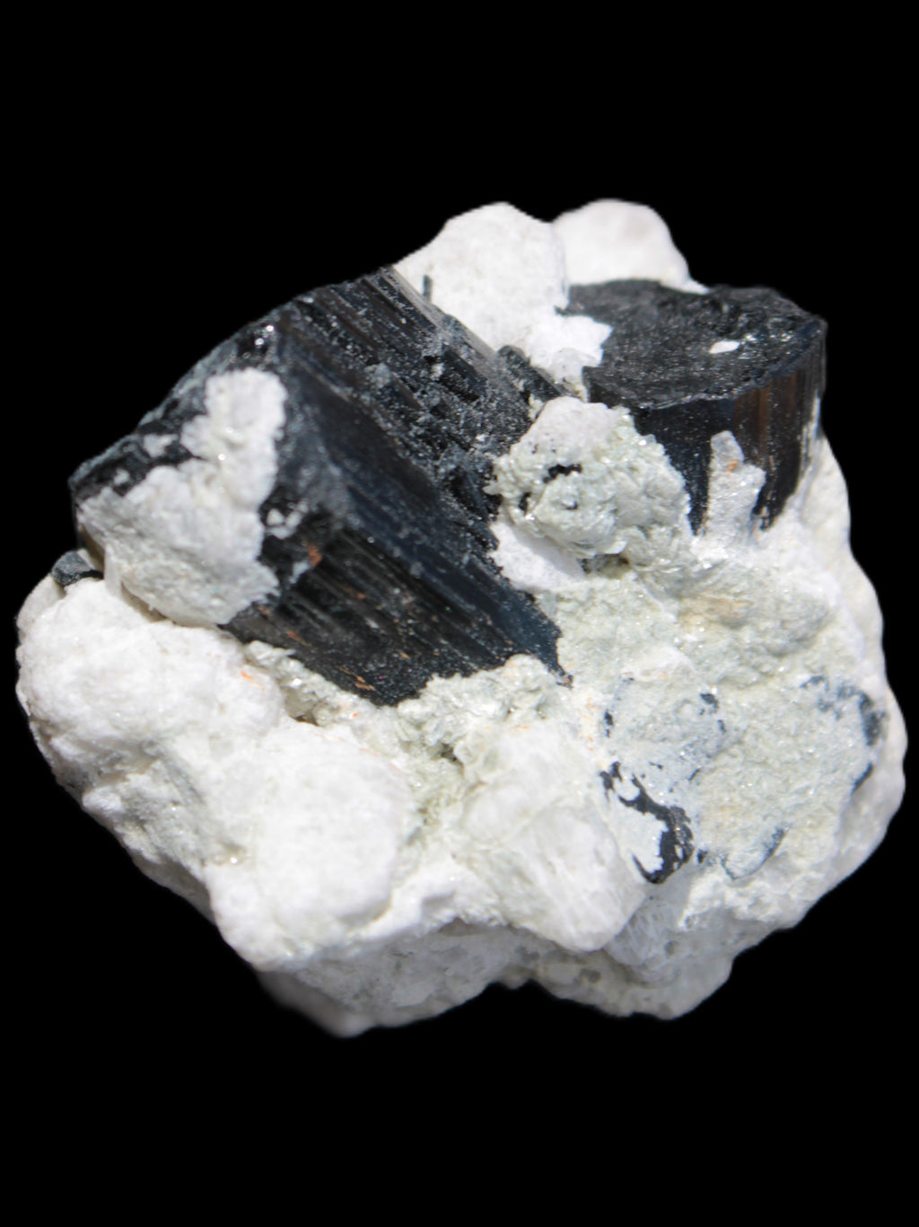 Black Tourmaline crystals on Feldspar & Mica matrix 55mm 222.8ct  44.6g - Rocks and Things Store