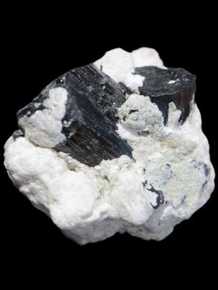 Black Tourmaline crystals on Feldspar & Mica matrix 55mm 222.8ct  44.6g - Rocks and Things Store