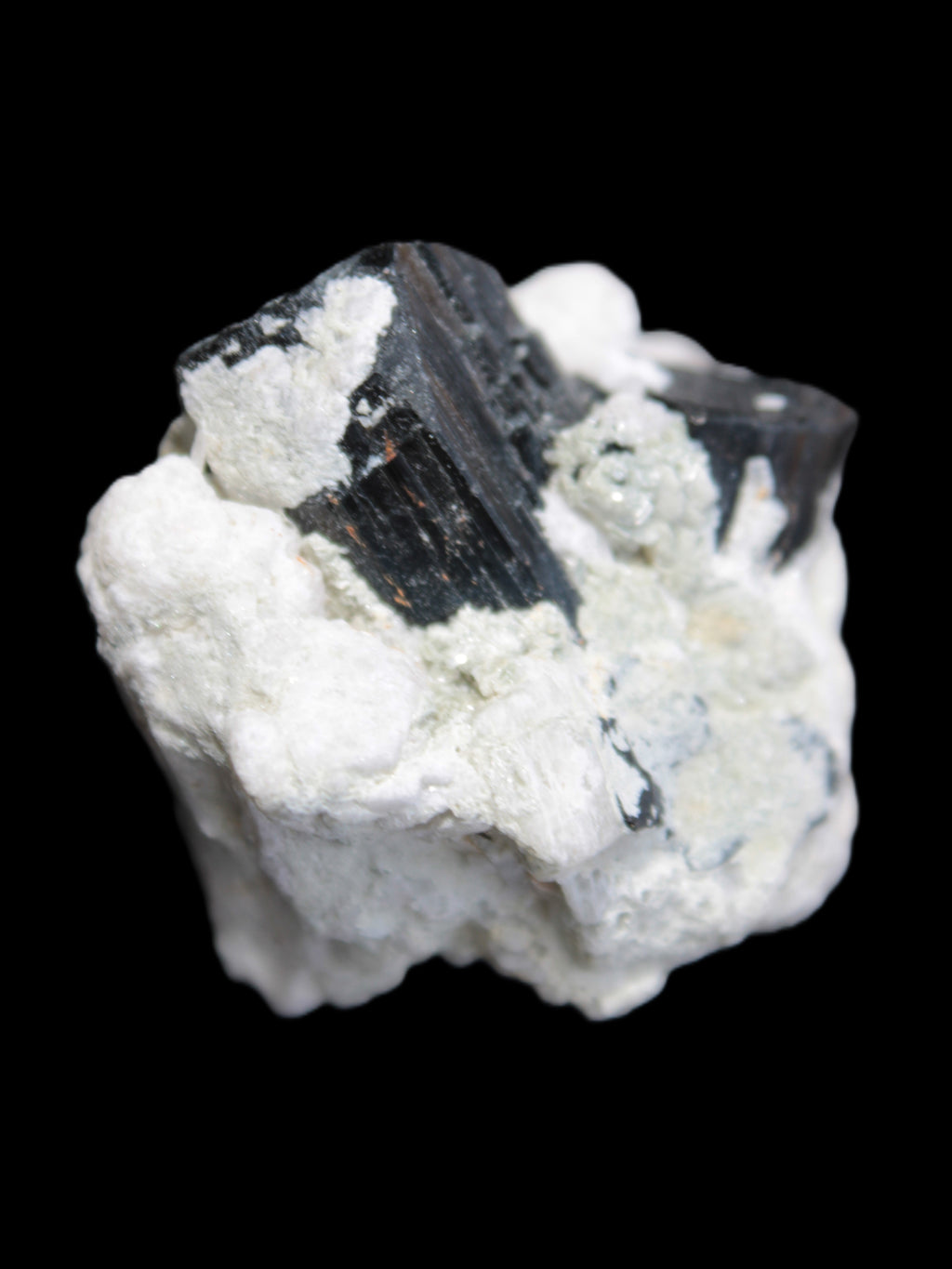 Black Tourmaline crystals on Feldspar & Mica matrix 55mm 222.8ct  44.6g - Rocks and Things Store