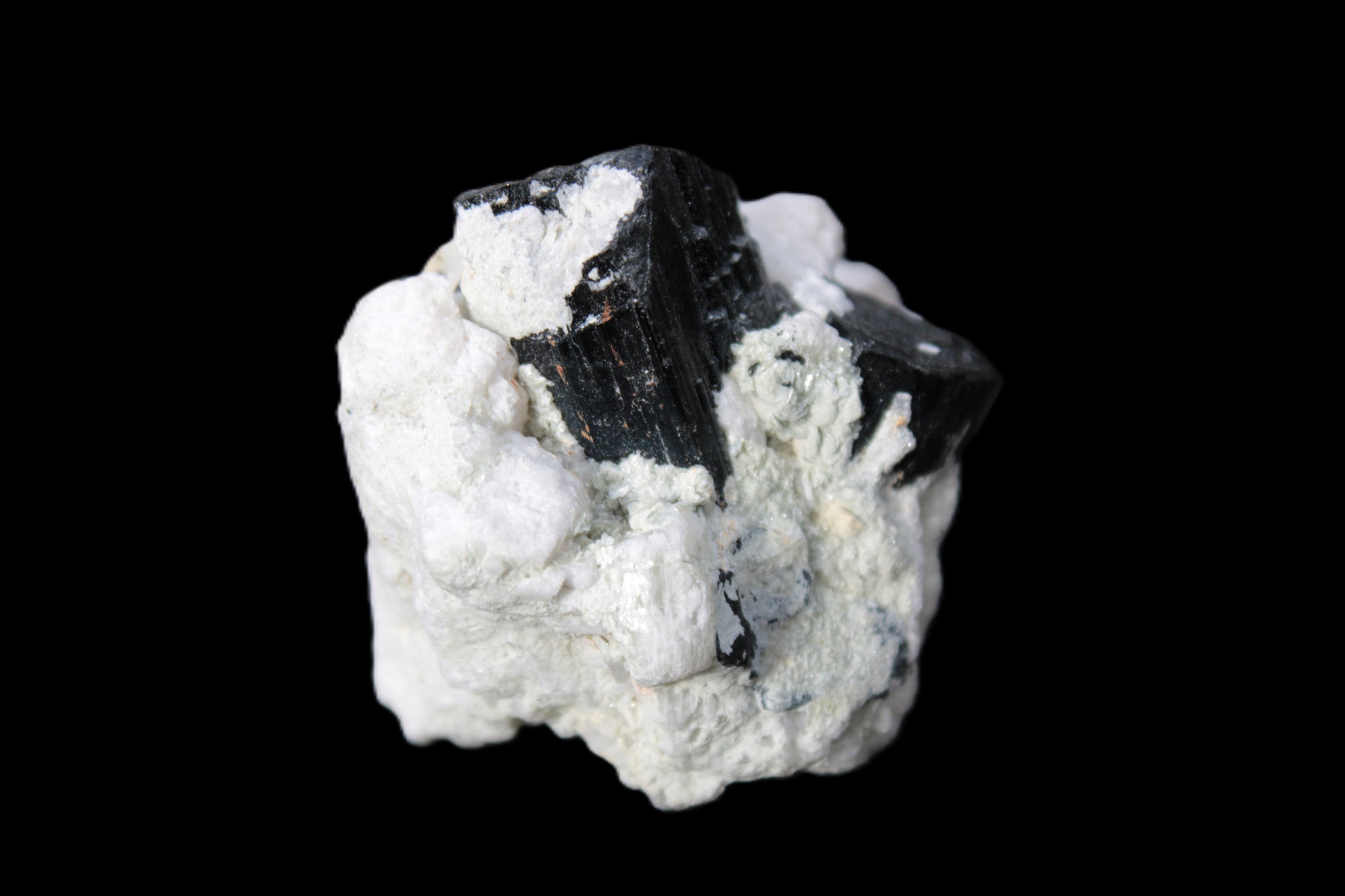 Black Tourmaline crystals on Feldspar & Mica matrix 55mm 222.8ct  44.6g Rocks and Things
