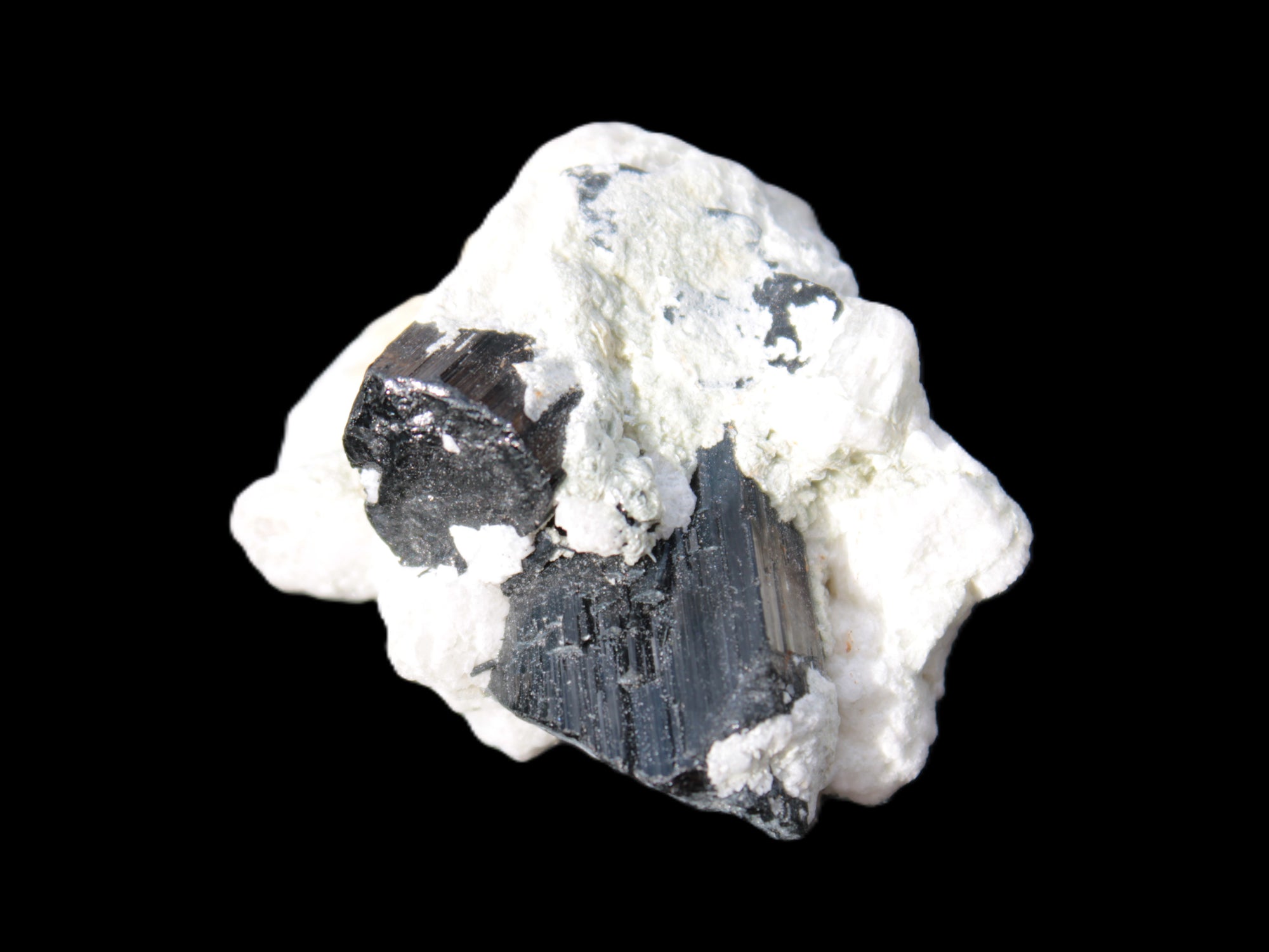 Black Tourmaline crystals on Feldspar & Mica matrix 55mm 222.8ct  44.6g Rocks and Things