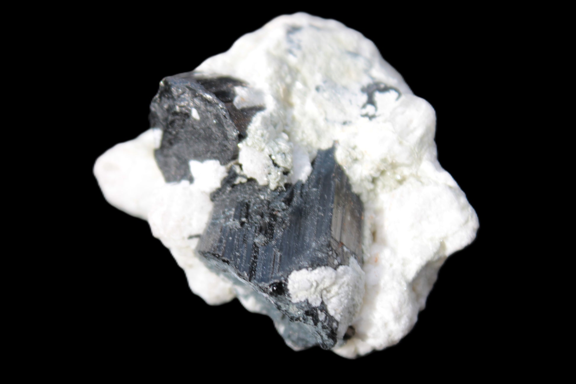 Black Tourmaline crystals on Feldspar & Mica matrix 55mm 222.8ct  44.6g Rocks and Things