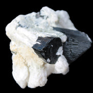 Black Tourmaline crystals on Feldspar & Mica matrix 55mm 222.8ct  44.6g Rocks and Things