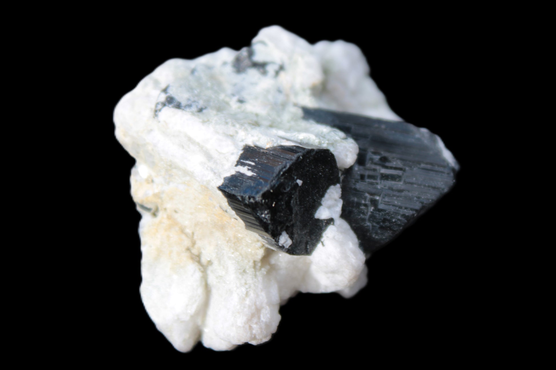 Black Tourmaline crystals on Feldspar & Mica matrix 55mm 222.8ct  44.6g Rocks and Things