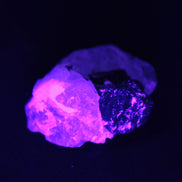 Rare Blue Tourmaline patina over Black Tourmaline in UV light