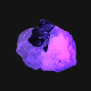 Rare Blue Tourmaline patina over Black Tourmaline in UV light