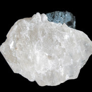 Rare Blue Tourmaline patina over Black Tourmaline on Calcite matrix 43mm 135.9ct  27.1g Rocks and Things