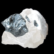 Rare Blue Tourmaline patina over Black Tourmaline on Calcite matrix 43mm 135.9ct  27.1g Rocks and Things