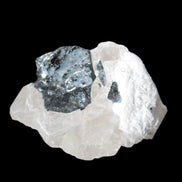 Rare Blue Tourmaline patina over Black Tourmaline on Calcite matrix 43mm 135.9ct  27.1g Rocks and Things