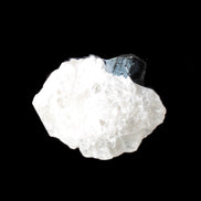 Rare Blue Tourmaline patina over Black Tourmaline on Calcite matrix 43mm 135.9ct  27.1g Rocks and Things