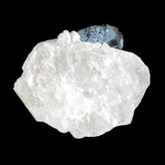 Rare Blue Tourmaline patina over Black Tourmaline on Calcite matrix 43mm 135.9ct  27.1g Rocks and Things