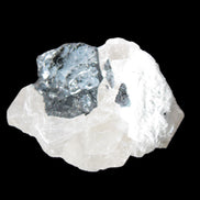 Rare Blue Tourmaline patina over Black Tourmaline on Calcite matrix 43mm 135.9ct  27.1g Rocks and Things