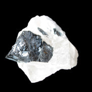 Rare Blue Tourmaline patina over Black Tourmaline on Calcite matrix 43mm 135.9ct  27.1g Rocks and Things