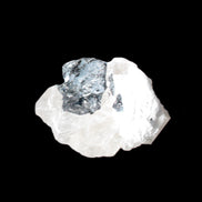 Rare Blue Tourmaline patina over Black Tourmaline on Calcite matrix 43mm 135.9ct  27.1g Rocks and Things