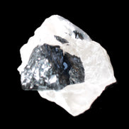 Rare Blue Tourmaline patina over Black Tourmaline on Calcite matrix 43mm 135.9ct  27.1g Rocks and Things