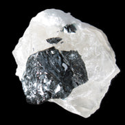 Rare Blue Tourmaline patina over Black Tourmaline on Calcite matrix 43mm 135.9ct  27.1g Rocks and Things