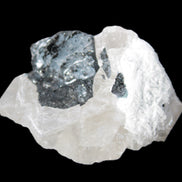 Rare Blue Tourmaline patina over Black Tourmaline on Calcite matrix 43mm 135.9ct  27.1g Rocks and Things