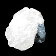 Rare Blue Tourmaline patina over Black Tourmaline on Calcite matrix 43mm 135.9ct  27.1g Rocks and Things