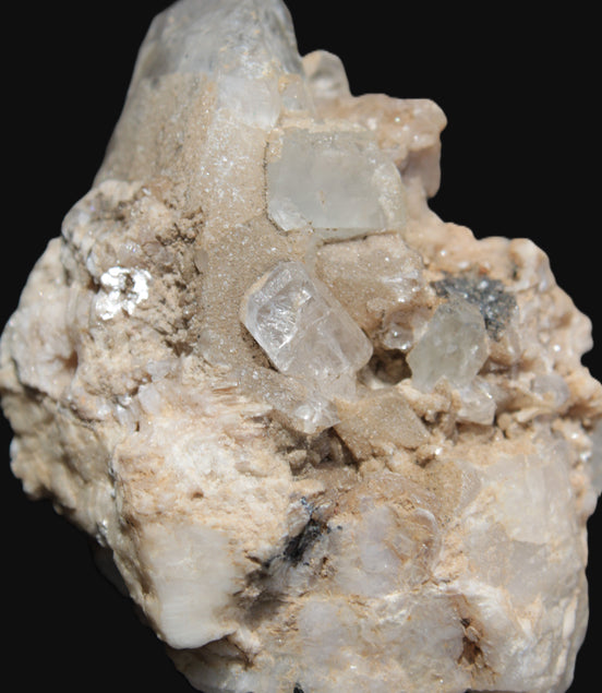 Elestial double-terminated Quartz with Aquamarine, Elbaite & Kunzite crystals on matrix 70mm 845ct 169g - Rocks and Things Store