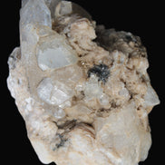 Elestial double-terminated Quartz with Aquamarine, Elbaite & Kunzite crystals on matrix 70mm 845ct 169g - Rocks and Things Store