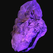 Elestial double-terminated Quartz with Aquamarine, Elbaite & Kunzite crystals on matrix 70mm 845ct 169g in UV light - Rocks and Things Store