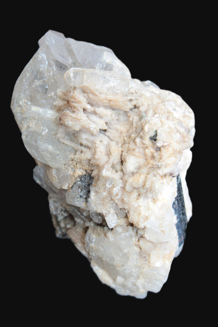 Elestial double-terminated Quartz with Aquamarine, Elbaite & Kunzite crystals on matrix 70mm 845ct 169g - Rocks and Things Store