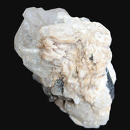 Elestial double-terminated Quartz with Aquamarine, Elbaite & Kunzite crystals on matrix 70mm 845ct 169g - Rocks and Things Store