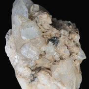 Elestial double-terminated Quartz with Aquamarine, Elbaite & Kunzite crystals on matrix 70mm 845ct 169g - Rocks and Things Store