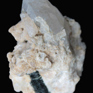 Elestial double-terminated Quartz with Aquamarine, Elbaite & Kunzite crystals on matrix 70mm 845ct 169g - Rocks and Things Store